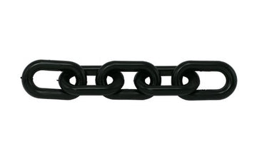 Chain Plastic Barrier Chain, Black, 1.5-Inch Link Diameter, 25-Foot Length